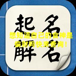 想知道自己的食神是  偏财吗快来查询！